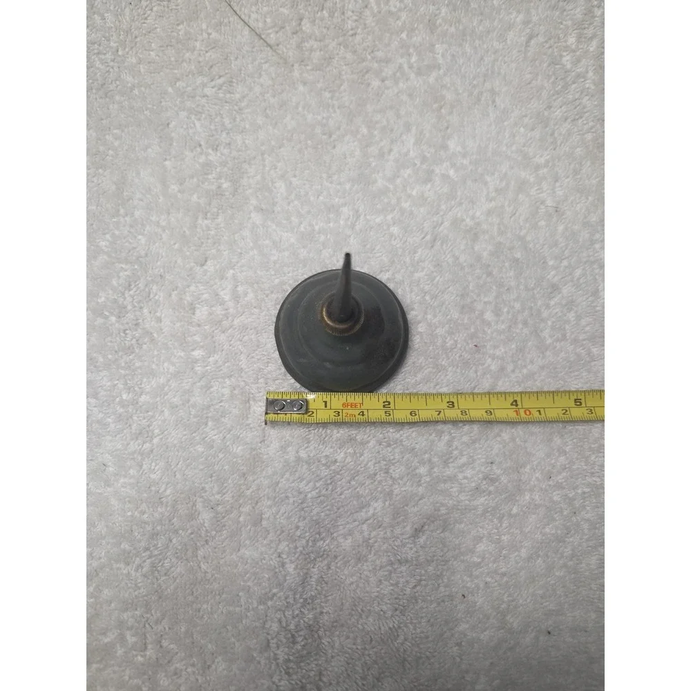 Vintage Miniature Thumb Pump Oil Can Metal Bench Oiler Antique Industrial Patina